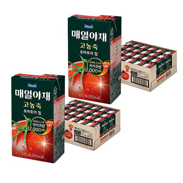 상품 이미지: 매일야채 고농축 토마토의힘, 125ml, 48개