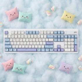 상품 이미지: 지클릭커 오피스프로 WK50 사일런스 M RGB 풀윤활 무소음 방수 무선 블루투스 키보드 104키 Sky City