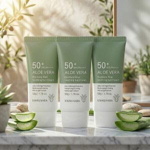 상품 이미지: (스타배송특가) 알로에 썬크림 2개+1개더 / SPF50+ PA++++ 50ml 자외선차단 3중 기능성 선크림