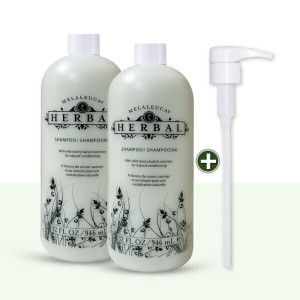 상품 이미지: 멜라루카 허벌 샴푸 946ml (대용량) 2개 + 전용펌프 1개 포함