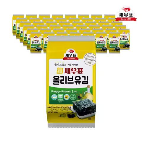 상품 이미지: 새우표 완도 올리브유 도시락김 5g x 48봉