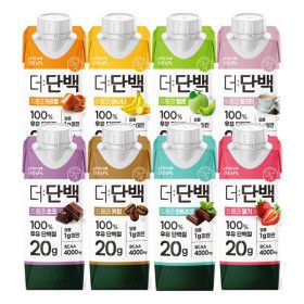 상품 이미지: 더 단백 프로틴 음료 8종 250ml 2가지맛 선택 (총36팩) /딸기/바나나/멜론 등