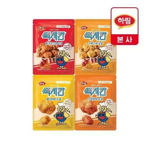 상품 이미지: [맥시칸] 치킨 4종 순살 (크리스피, 핫크리스피, 허니버터, 갈릭양념) [4팩]