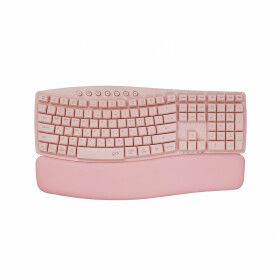 상품 이미지: 지클릭커 OFFICEPRO 구름 EK200 풀윤활 인체공학 무선 블루투스 키보드 117키 (핑크)