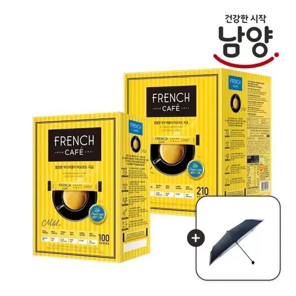 상품 이미지: 프렌치카페 커피믹스 100T+210T (총310T) + 3단 우산