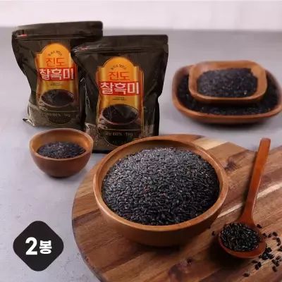 상품 이미지: 국산 100% 진도산 찰흑미 2kg(1kgX2봉)