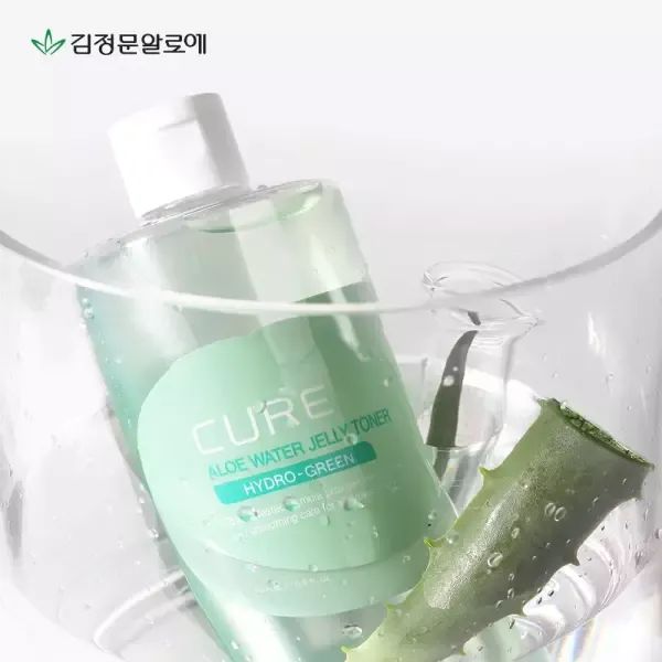 상품 이미지: 김정문알로에 큐어 워터 젤리 대용량 스킨/토너 500ml 2개
