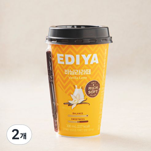 상품 이미지: 이디야 바닐라라떼, 2개, 300ml
