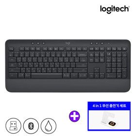 상품 이미지: 로지텍 코리아 정품 시그니처 K650 무선 블루투스 키보드 한글 자판+충전기 세트
