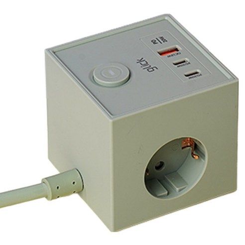 상품 이미지: 지클릭커 큐브 3구 고용량 4000W USB 멀티탭 LP762CPD 그린