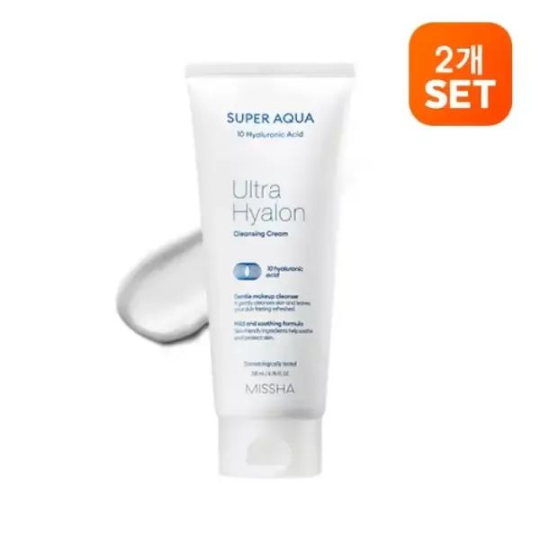 상품 이미지: [2개][미샤] 수퍼 아쿠아 울트라 히알론 클렌징 크림 200ml