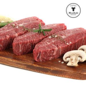 상품 이미지: 프리미엄 부채살 스테이크 1kg (200g X 5팩) 스테이크 큐브 슬라이스 구이 4종 선택