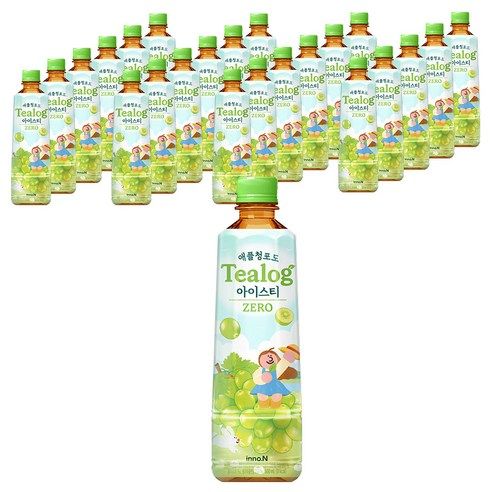 상품 이미지: 티로그 제로 애플청포도 아이스티, 24개, 500ml