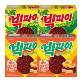 상품 이미지: 크라운 빅파이 살구 324G 2개+제주레몬허니 324g 2개