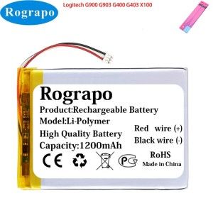 상품 이미지: 무선 마우스용 603450 배터리 로지텍 Logitech G900 G903 G400 G403 X100 1200mAh 533-000130