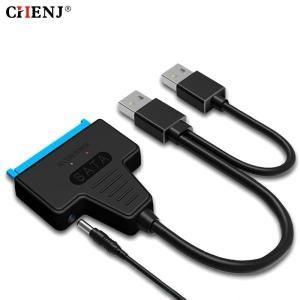 상품 이미지: USB SATA 3 케이블 3.0 / 2.0 어댑터 2.5 인치 3.5 외장 SSD HDD 하드 드라이브 Sata III DC 전원 지원