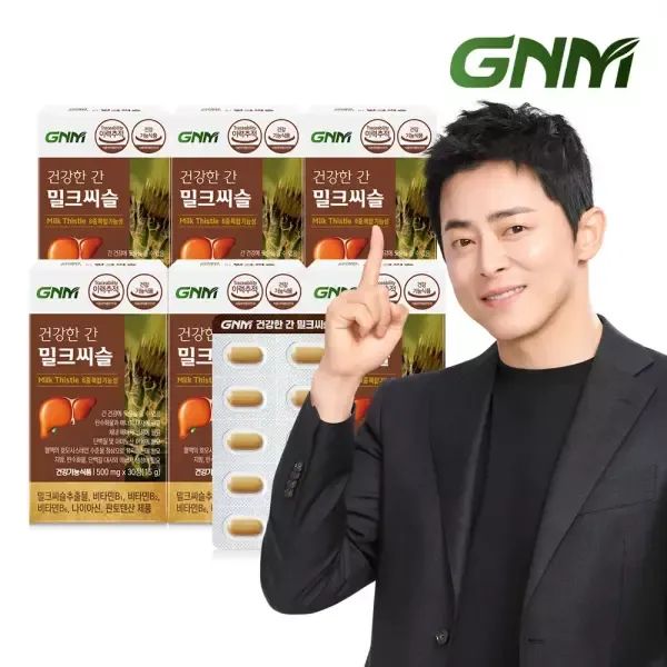 상품 이미지: GNM 조정석 건강한 간 밀크씨슬 6박스(총 6개월분)/ 간건강 실리마린 비타민B 판토텐산