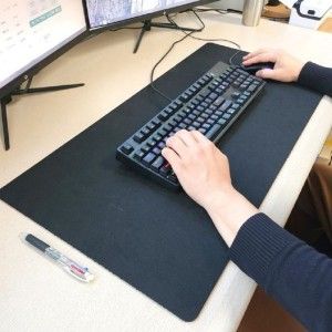 상품 이미지: 데스크 장패드 블랙/매트/장/패드/마우스/게임/책상/게이밍/키보드/손목/받침대/와이드/장마우스/무지/쿠션