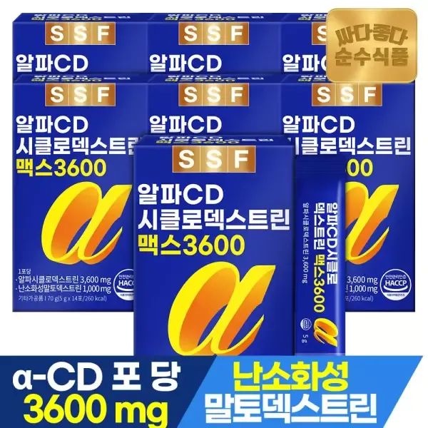 상품 이미지: 순수식품 알파CD 알파시클로덱스트린 7박스(98포) 알피시디 난소화성말토덱스트린 파인애플맛