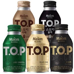 상품 이미지: 맥심 티오피 275ml 마스터라떼 스위트 아메리카노 더블랙 스모키 라떼 블랙
