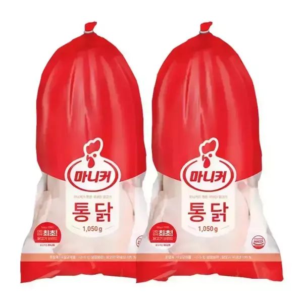 상품 이미지: [미담] 마니커 국내산 냉장 생닭 11호 통닭 1050g x 2봉