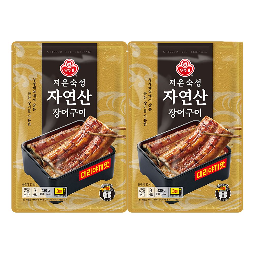 상품 이미지: 오뚜기 저온숙성 자연산 장어구이 3입 420g 데리야끼맛 2개