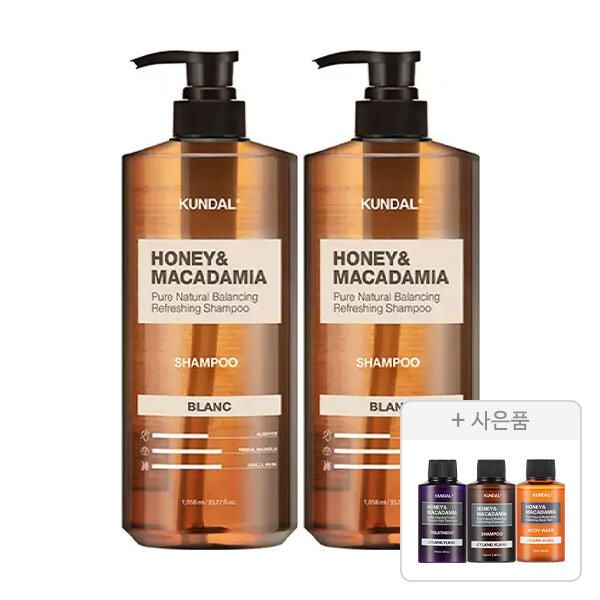 상품 이미지: 쿤달 네이처 샴푸 블랑 1058ml, 2개+증정(일랑일랑 트리트먼트 100ml+일랑일랑 샴푸 100ml+일랑일랑 바디워시 100ml 각 1개)