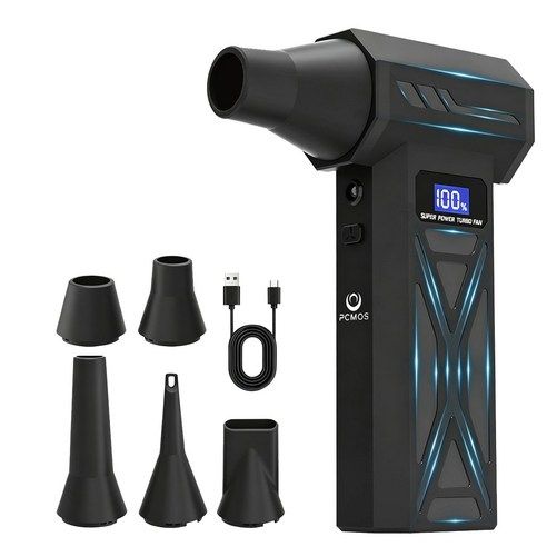 상품 이미지: P70 4단계 터보 제트 블로워 무선 에어건 초고속 130 000RPM LED 조명 & 배터리 잔량 표시 휴대용 포켓 사이즈 캠핑/자동차 세차/청소용