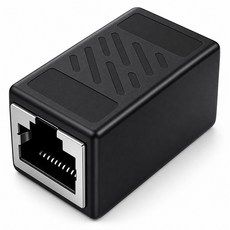 상품 이미지: RJ45 커플러 CAT6 FTP 랜선 연결 커넥터 1Gbps LAN 케이블 연장 젠더, 1개, 블랙