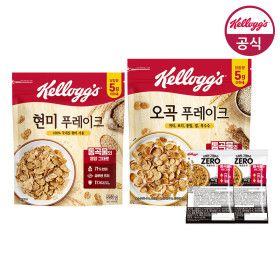 상품 이미지: 시리얼 오곡푸레이크 570g + 현미푸레이크 550g + 제로슈거 80g