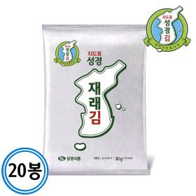 상품 이미지: 지도표 성경김 재래 전장김 30gx20봉(한박스)