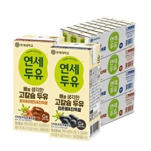 상품 이미지: 연세 뼈를 생각한 고칼슘 두유 진득찰 검은콩+호두아몬드180ml X 96팩