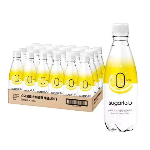 상품 이미지: 슈가로로 스파클링 레몬사이다 음료, 350ml, 24개
