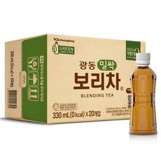 상품 이미지: 광동제약 밀싹 보리차 그린 무라벨, 330ml, 20개