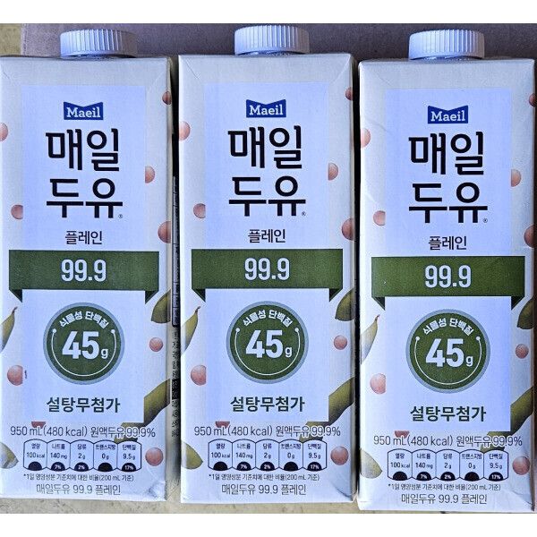 상품 이미지: 매일두유  99.9   950ml 12팩 (이중박스포장) 유통기한 2026년 10월25일