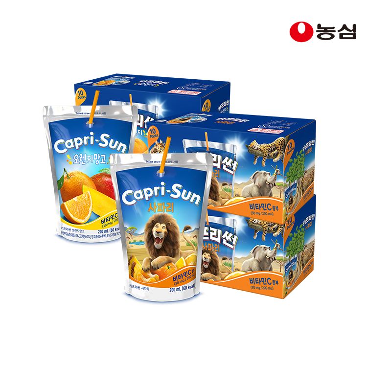 상품 이미지: 농심 카프리썬 오렌지망고20개+사파리20개