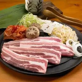 상품 이미지: 삼겹살 냉동 2KG 수입산 구이용 슬라이스 / 통삼겹 (껍질없음)