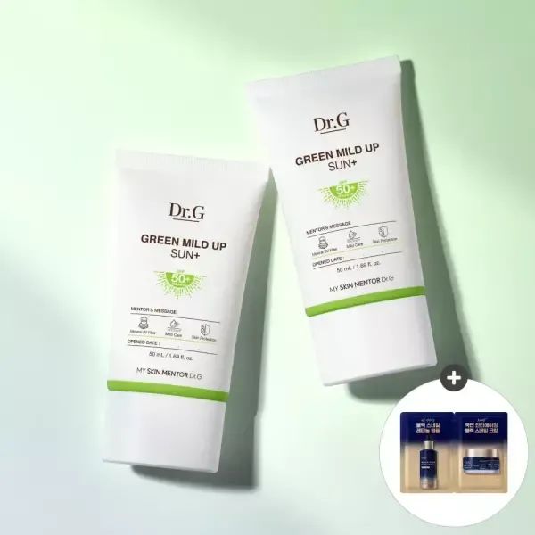 상품 이미지: 닥터지 그린 마일드 업 선 플러스 50mL 2개 (증정 블랙스네일 샤쉐 2열)