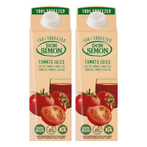 상품 이미지: 돈시몬 생과일 착즙 100% 토마토주스, 1L, 2개