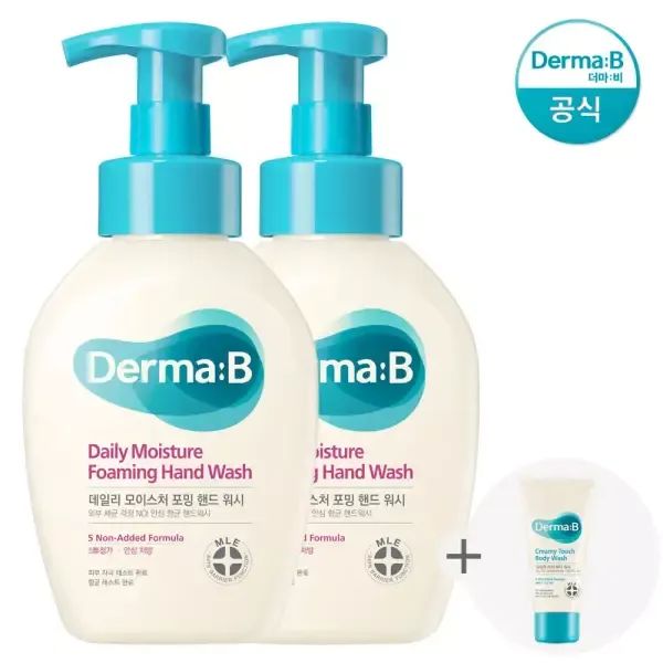 상품 이미지: [공식] 더마비 데일리 모이스처 포밍 핸드 워시 500ml x2개+튜브견본(랜덤)