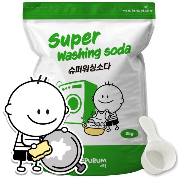 상품 이미지: 더푸룸 탄산 워싱소다 5kg 기름때 찌든때 소다 가루세제