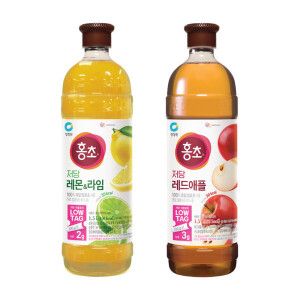 상품 이미지: 홍초 저당 기능성 레몬라임 1.5L + 레드애플 1.5L