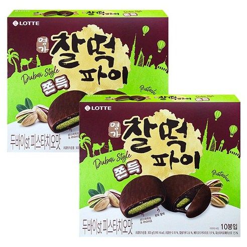 상품 이미지: 찰떡파이 명가 두바이st 피스타치오맛, 300g, 2개