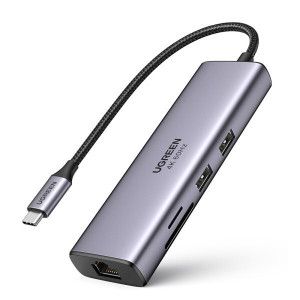 상품 이미지: 유그린 7in1 C타입 HDMI 4K 60Hz 기가랜 허브 CM512