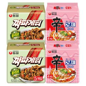상품 이미지: 짜파게티 10개 + 신라면 로제 8개
