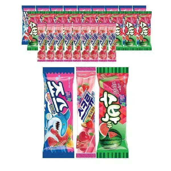 상품 이미지: [슈팅냉동] 롯데웰푸드 죠스바 80ml, 10개 + 스크류바 80ml, 10개  + 수박바 80ml, 10개