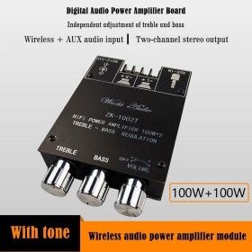상품 이미지: 음향판 ZK 1002T 블루투스 호환 HIFI 2 0 채널 앰프 스테레오 스피커 보드