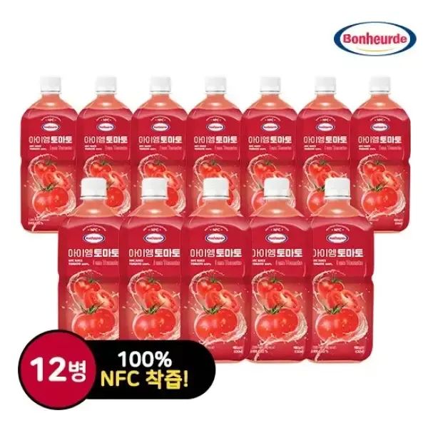 상품 이미지: 보넬드 아이엠 토마토주스 1L 12병 100 NFC 착즙 순수 토마토즙
