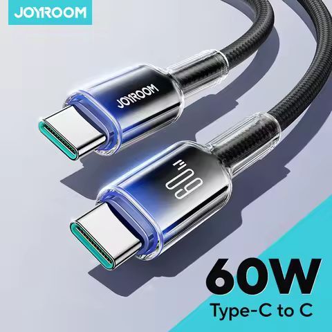 상품 이미지: 조이룸 PD 100W/60W 타입 C 고속 충전 데이터 케이블 아이폰 16/15 화웨이 삼성 샤오미 USB C 충전 코드 맥북용 1.2/2M