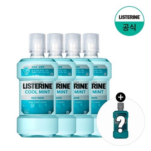 상품 이미지: 쿨민트 마일드 750ml x4+(증정)250ml 랜덤(마일드)
